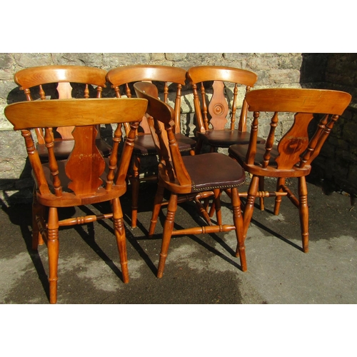 2261 - A set of six modern Windsor kitchen chairs