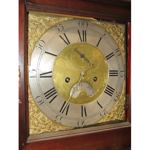 2385a - A longcase clock with brass dial and eight day movement by James Foy, Taunton