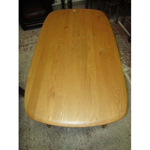 2600 - A contemporary millmont oak light wood kitchen table to seat six, 160cm x 90cm