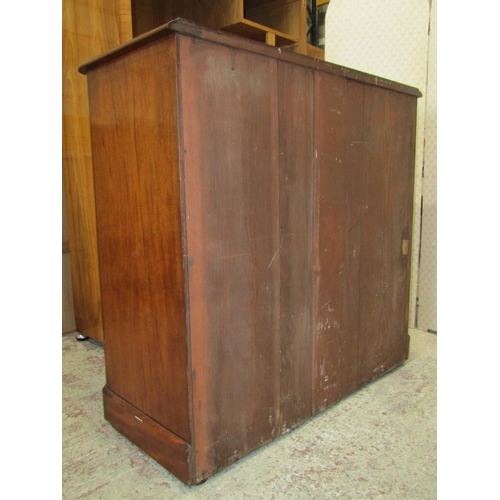 2603 - A Victorian mahogany chest of three long and two short graduated drawers, 120cm wide