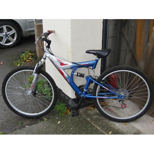 2623 - A silver Bandit all terrain mountain bike with grip shift gearing (almost new, unused gift)