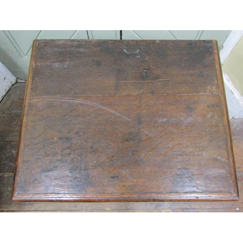 2761 - Old English oak rectangular occasional table, with turned supports and rails, 51 x 41cm