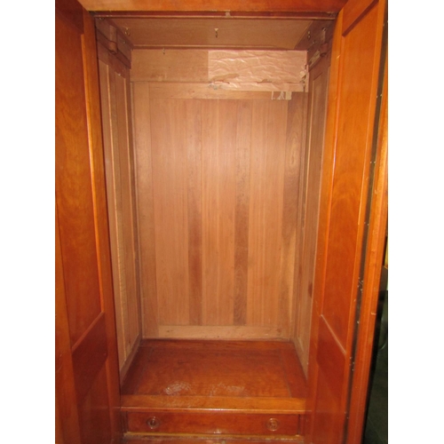 2627 - Antique fruitwood wardrobe enclosed by four fielded paneled doors (will flat-pack for ease of remova... 