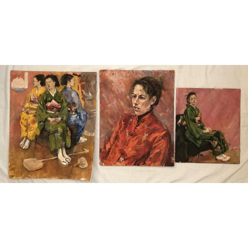 97 - Collection of nineteen oil studies possibly all by the same artist - David Rees Jones (20th/21st cen... 