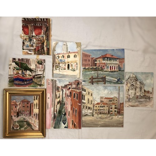 97 - Collection of nineteen oil studies possibly all by the same artist - David Rees Jones (20th/21st cen... 