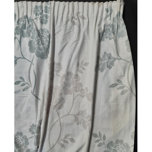 1576 - Laura Ashley curtains, all lined with pencil pleat heading; 2 pairs in 'Marciana' fabric (neutral/du... 