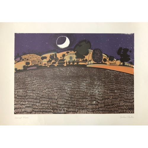 69 - GRAHAM CLARKE (b.1944)
'HARVEST MOON'
silkscreen print in colours,
56cm x 76cm