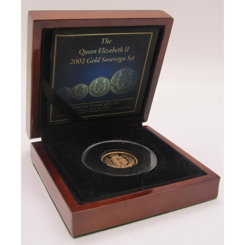 403 - Proof 2002 sovereign Shield of Arms, cased