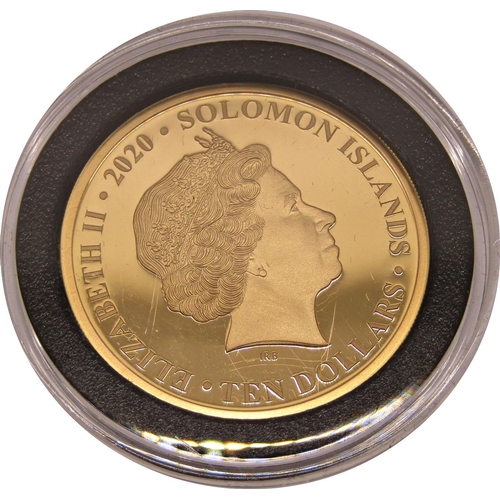 407 - Proof 2020 Solomon Islands $10 - 75th Anniversary of V.E. Day, limited to 95, cased