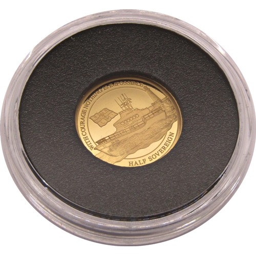 414 - Proof 2021 half sovereign RNLI, Alderney limited to 1,999, cased