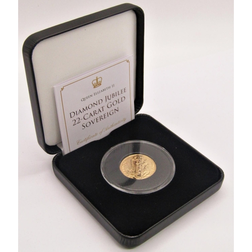 416 - Proof 2021 sovereign Diamond Jubilee, cased