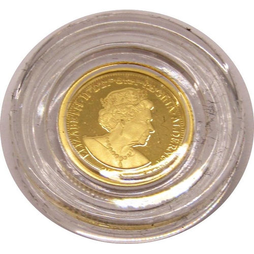 418 - Proof 2021 eighth of a sovereign, cased