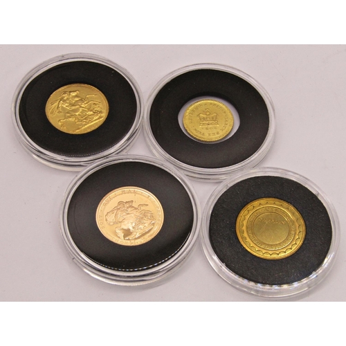 428 - Gold coin set of three - The Longest Reigning Monarchs including George III third of a guinea 1806, ... 