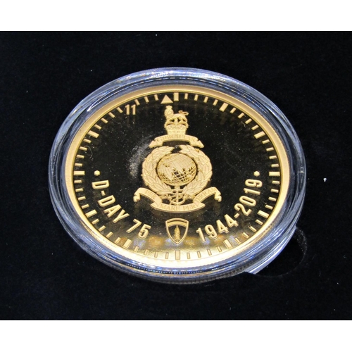 430 - Proof five sovereign piece, 2019 - 75th Anniversary of D-day, cased (four further void spaces)