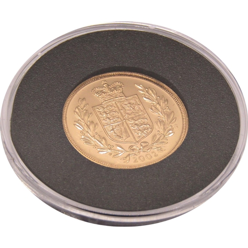 438 - Proof Golden Jubilee 2002 Sovereign, cased