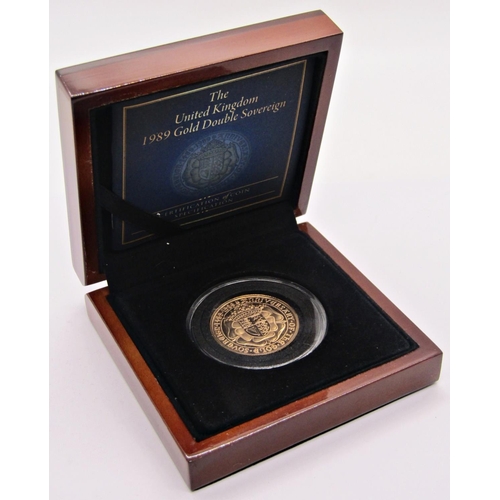 439 - Proof 1989 double sovereign, cased