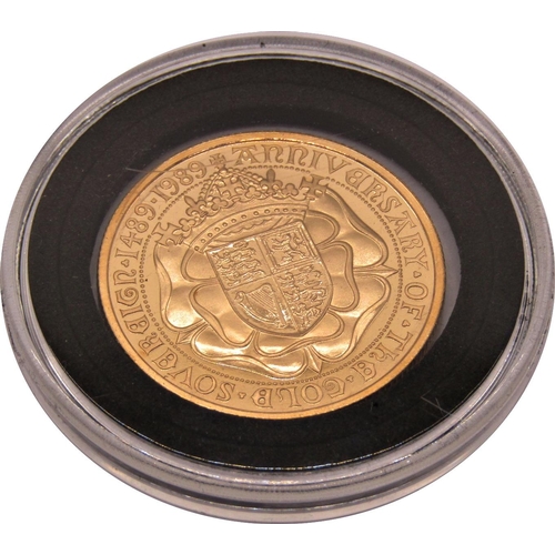 439 - Proof 1989 double sovereign, cased