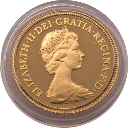 446 - Proof 1980 half sovereign, cased