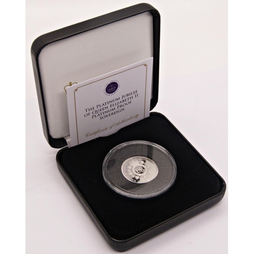 448 - Proof Platinum 9995/1,000 sovereign 2022, limited to 275, cased