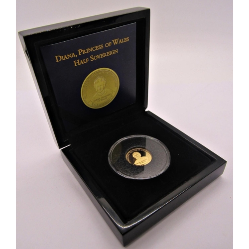 450 - Proof 2007  half sovereign Diana Princess of Wales, cased