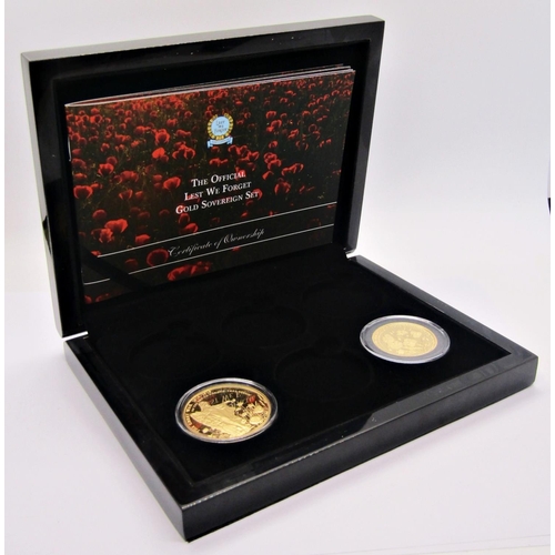 451 - Proof 2018 quintuple sovereign and double sovereign - Lest We Forget, Tristan da Cunha, cased