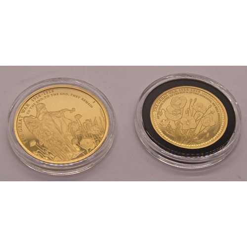 451 - Proof 2018 quintuple sovereign and double sovereign - Lest We Forget, Tristan da Cunha, cased