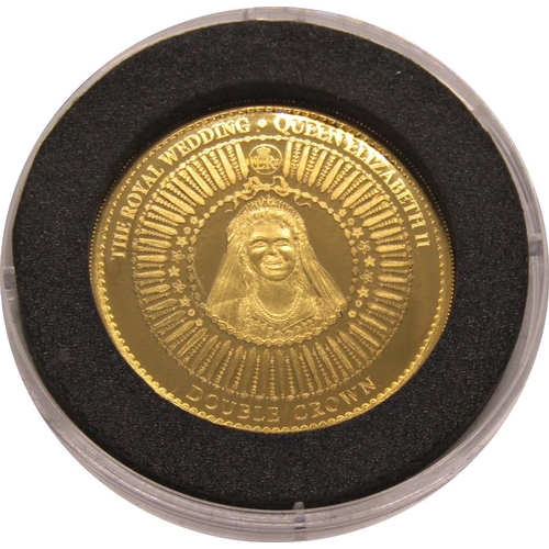 453 - Proof 4 x 9ct double crowns, Tristan da Cunha 2015, cased