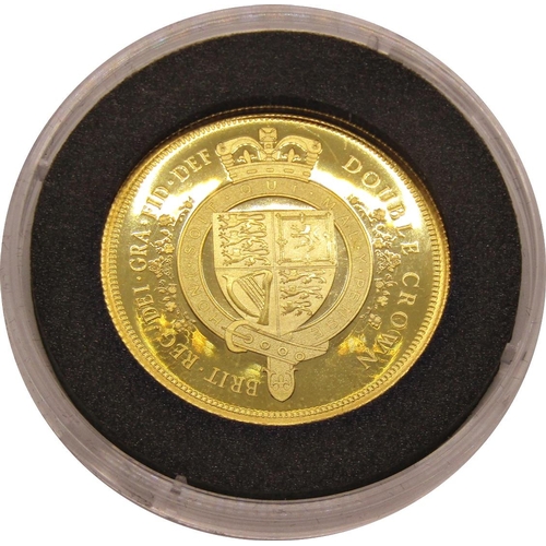 453 - Proof 4 x 9ct double crowns, Tristan da Cunha 2015, cased