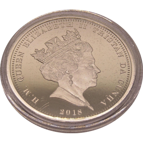 455 - Proof 2018 crown, Lest We Forget silver crown x 2, cased