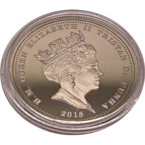 455 - Proof 2018 crown, Lest We Forget silver crown x 2, cased