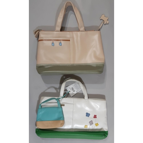 1618 - 2 Radley hand bags  including 'Home Sweet Home' 2006 design, with pink lining, Radley dog tag and du... 