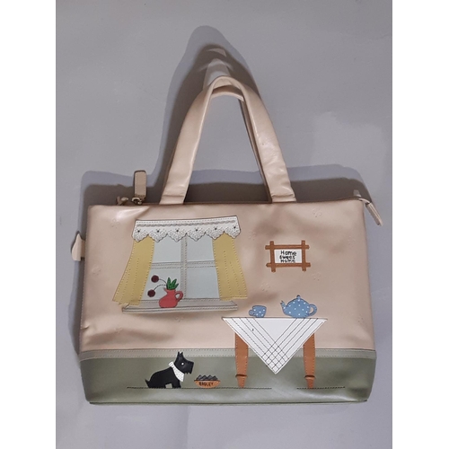 1618 - 2 Radley hand bags  including 'Home Sweet Home' 2006 design, with pink lining, Radley dog tag and du... 