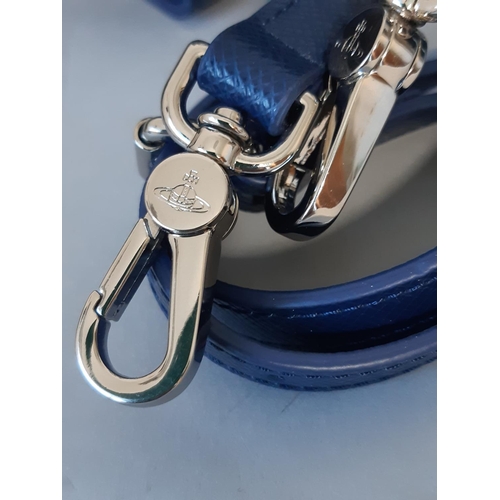 1619 - 'Sophia'  handbag in blue leather by Vivienne Westwood, unused with detachable shoulder strap, zippe... 