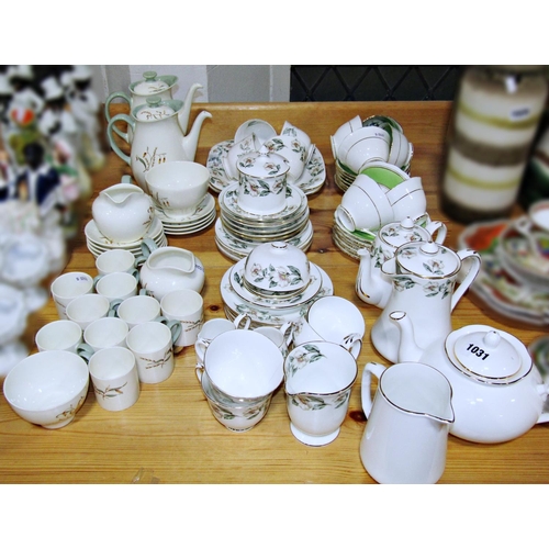 1031 - A collection of 20th century tea ware including Wedgwood Tiger Lily coffee set, Crown Staffordshire ... 