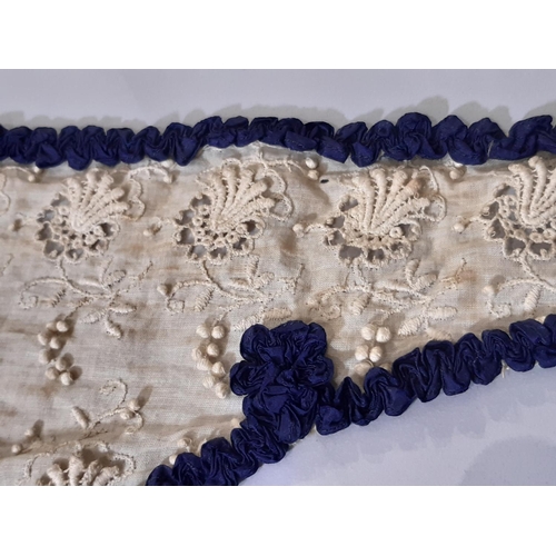 1612 - 2 items of late 19th/ early 20th century clothing comprising  a black ladies hat of lace and netting... 