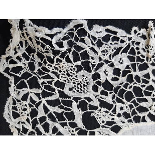 1606 - A collection of handkerchiefs including 6 late 19th/ early 20th century elaborate lace examples, som... 