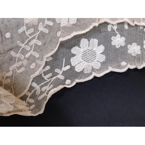 1607 - Collection of early 20th century women's garments and lace accessories including a lace/net shift dr... 