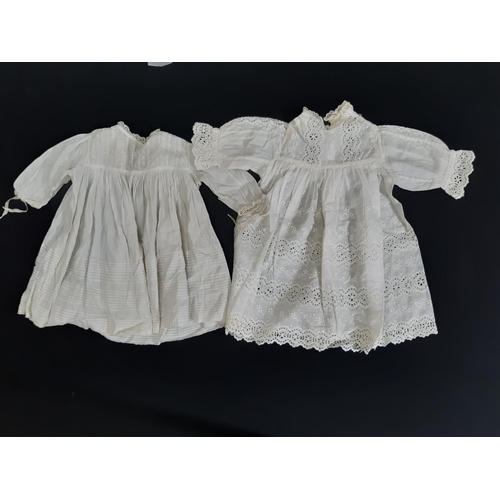 1603 - Eight late 19th/ early 20th century good quality baby gowns, mostly hand stitched, with various desi... 