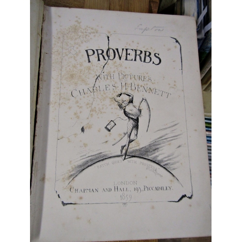 237 - Bennett, Charles H - Proverbs with Pictures, published Chapman & Hall, London 1859, first edition, t... 