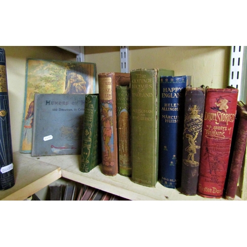 302 - A good collection of books with decorative bindings and quality illustrations including five volumes... 