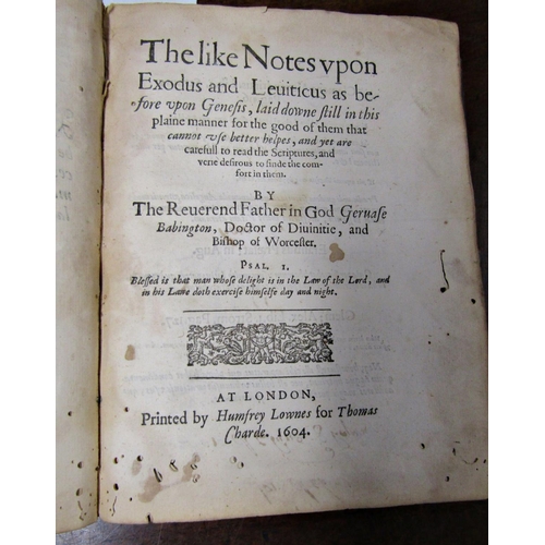 322 - A leather bound Holy Bible printed by Humfrey Lownes for Thomas Charde, London 1604 (1)