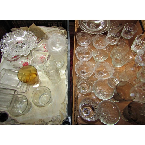 1162 - A large quantity of 20th century cut glass, including Champagne flutes and bowls, red and white wine... 