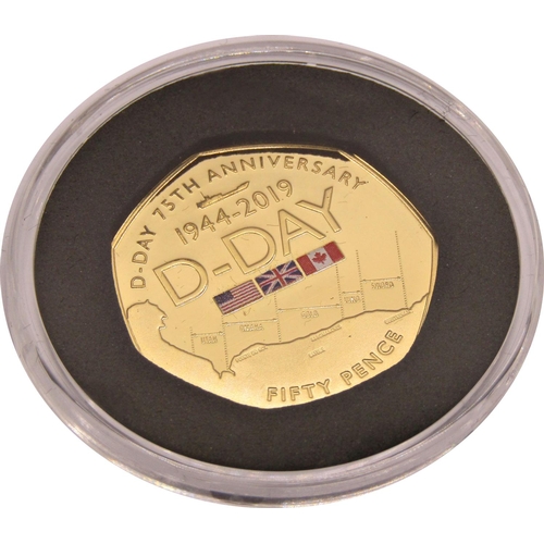 459 - Proof Pobjoy Mint 50p D Day limited 495 cased