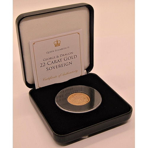 463 - Proof 2005 Sovereign, George & Dragon, cased