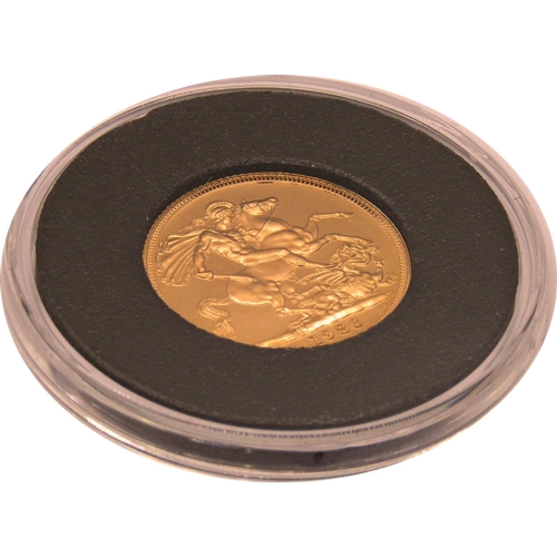 465 - 1986 Sovereign Maklouf Portrait, cased