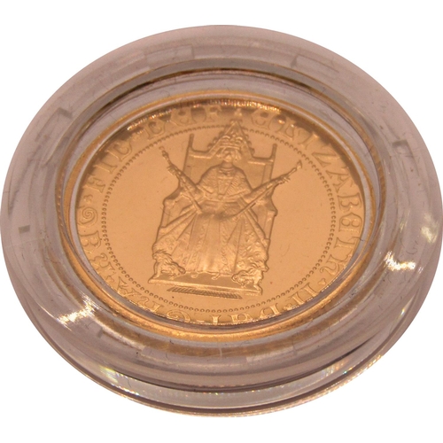 466 - Proof 1989 Sovereign 500th Anniversary of The First Gold Sovereign, cased