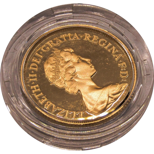 468 - Proof 1980 Sovereign, cased