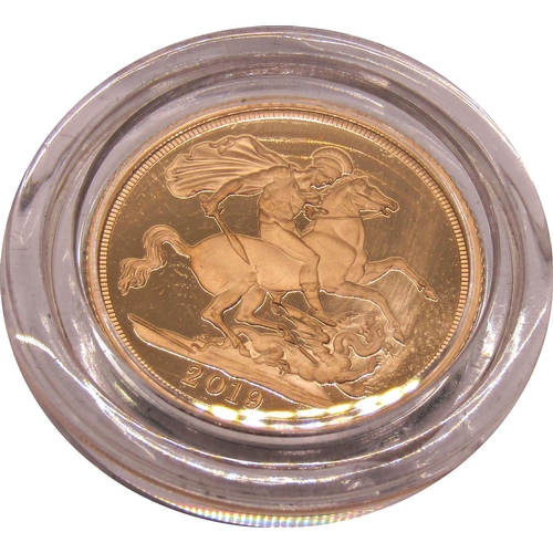 469 - Proof 2019 Sovereign, cased