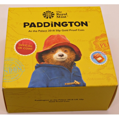 471 - Proof 50p 60th Anniversary of Paddington at the Palace 2018, cased