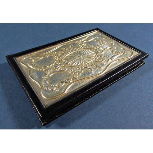 1225 - A silver art nouveau style clad address book, Sheffield 1991, maker PH Vogel & Co, a silver backed h... 